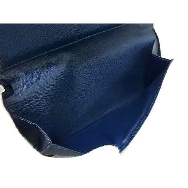Louis Vuitton Wallet Zippy Vertical Blue Marline Taiga — view 5