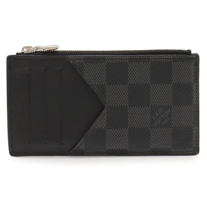 Louis Vuitton Damier Graphite Coin Card Holder Purse Case