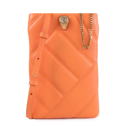 Bvlgari Smartphone Orange Leather Serpenti Cabochon Shoulder Bag