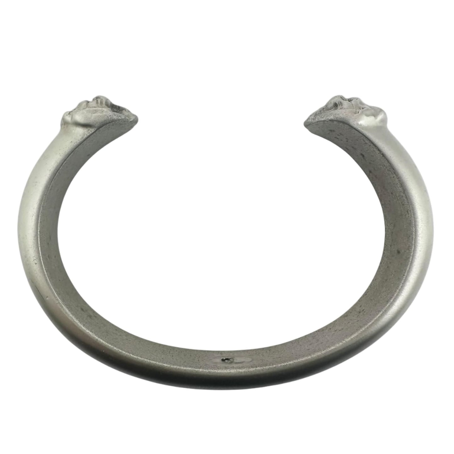 Chanel Lion Motif Silver Bangle Bracelet — view 2