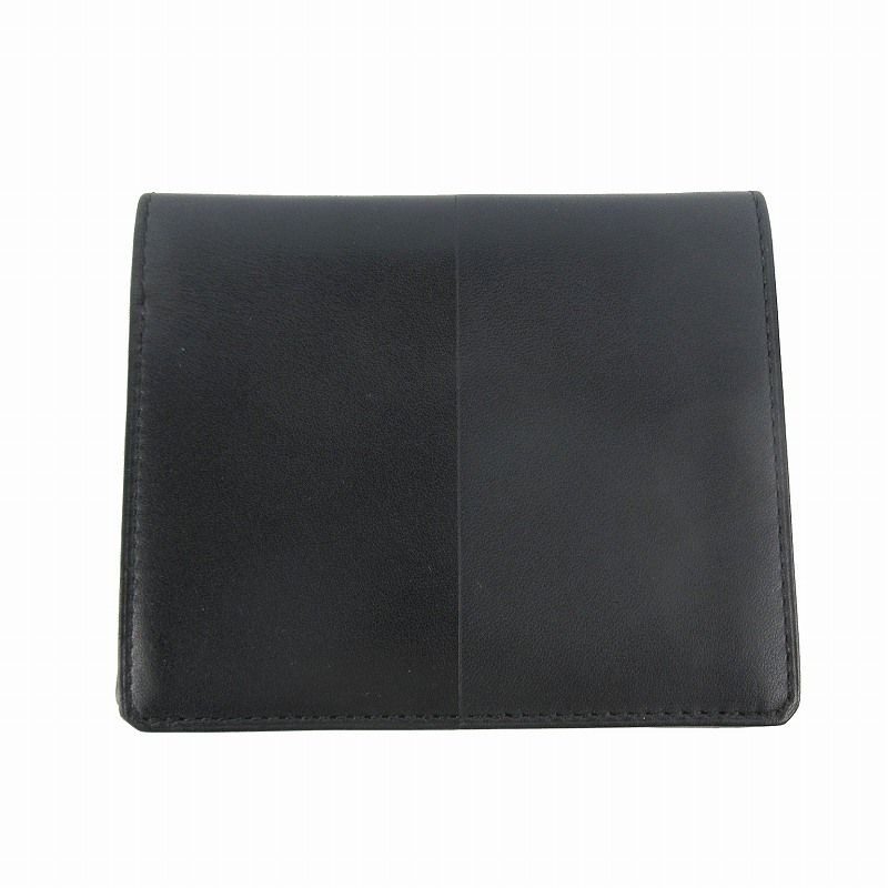 Hermes Manhattan Card Case Billfold Wallet Bifold Black Box Calf Veau Swift