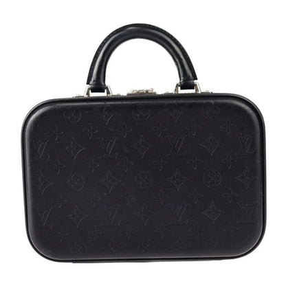 Louis Vuitton Valisette PM Handbag Leather Black Silver Hardware