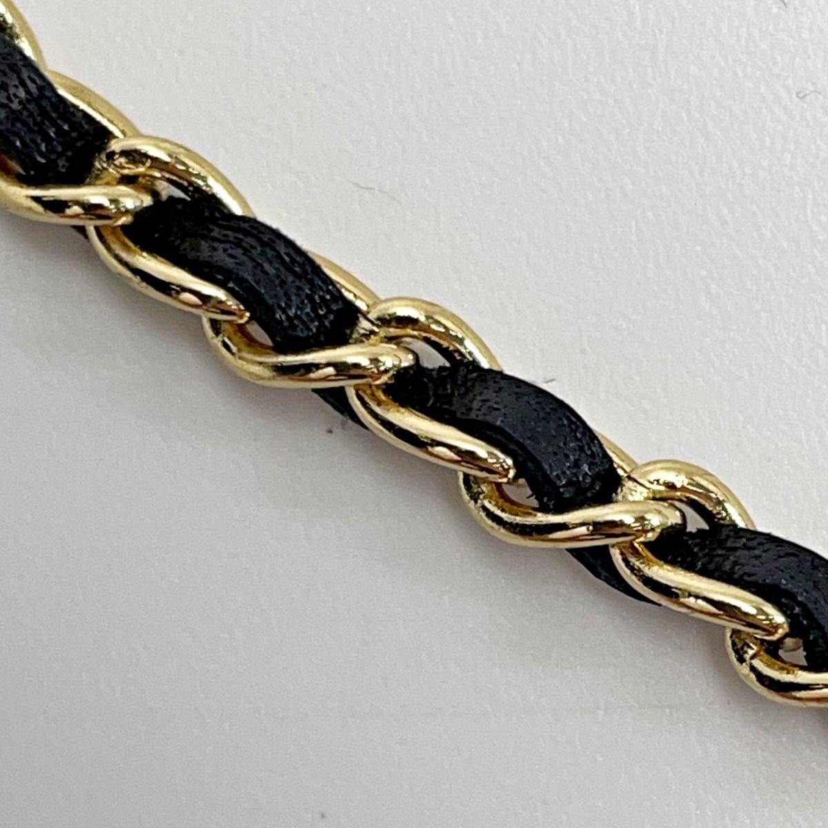 Chanel Leather Ribbon A22a Black Necklace Metiers D'art Women's Accessories