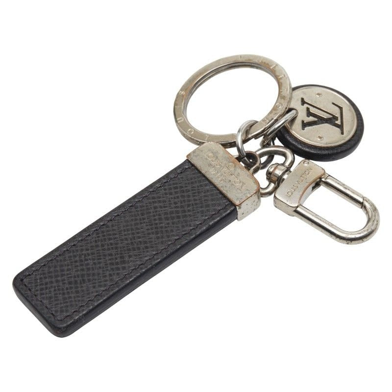 Louis Vuitton Taiga Porto Cles Neo Club Key Holder Charm Black Silver