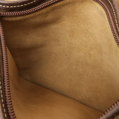 Loewe Anagram Shoulder Bag Messenger Bag Crossbody Suede Leather Khaki Beige