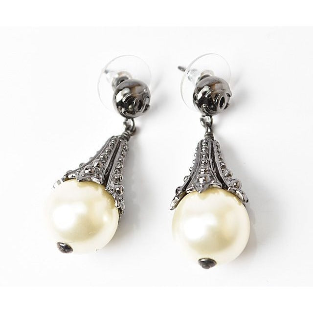 Chanel Pearl Motif Coco Mark Gunmetal