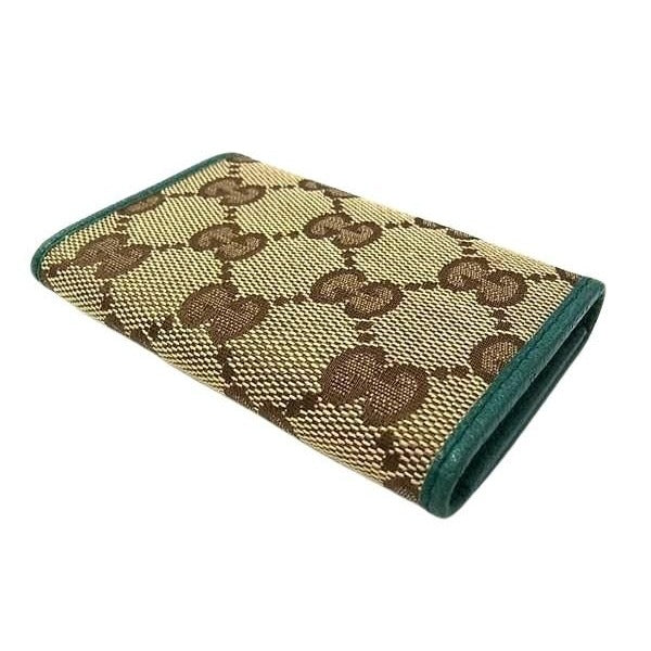Gucci Key Case GG Canvas Beige Brown Green Leather — view 3