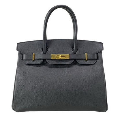 Hermes Handbag Birkin 30 Black Gold Hardware
