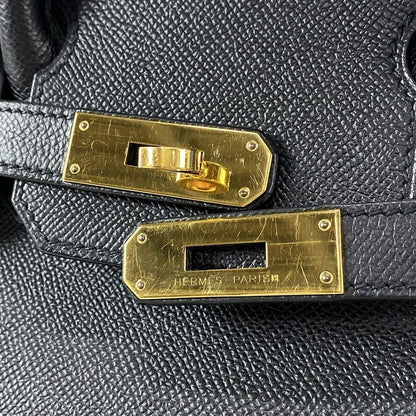 Hermes Handbag Birkin 30 Black Gold Hardware