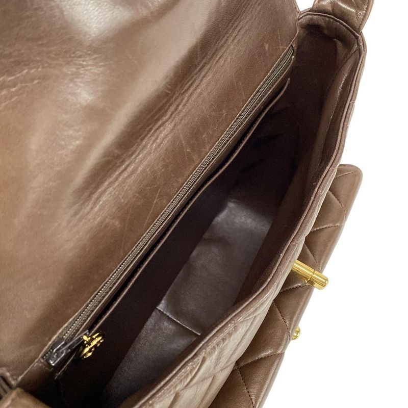 Chanel Matelasse Dark Brown Lambskin Shoulder Bag