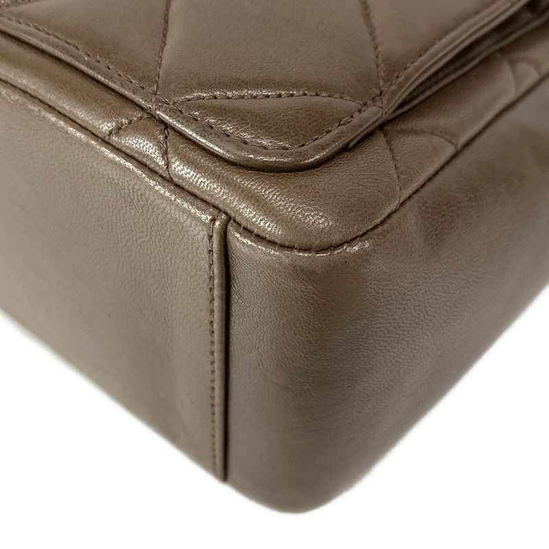 Chanel Matelasse Dark Brown Lambskin Shoulder Bag