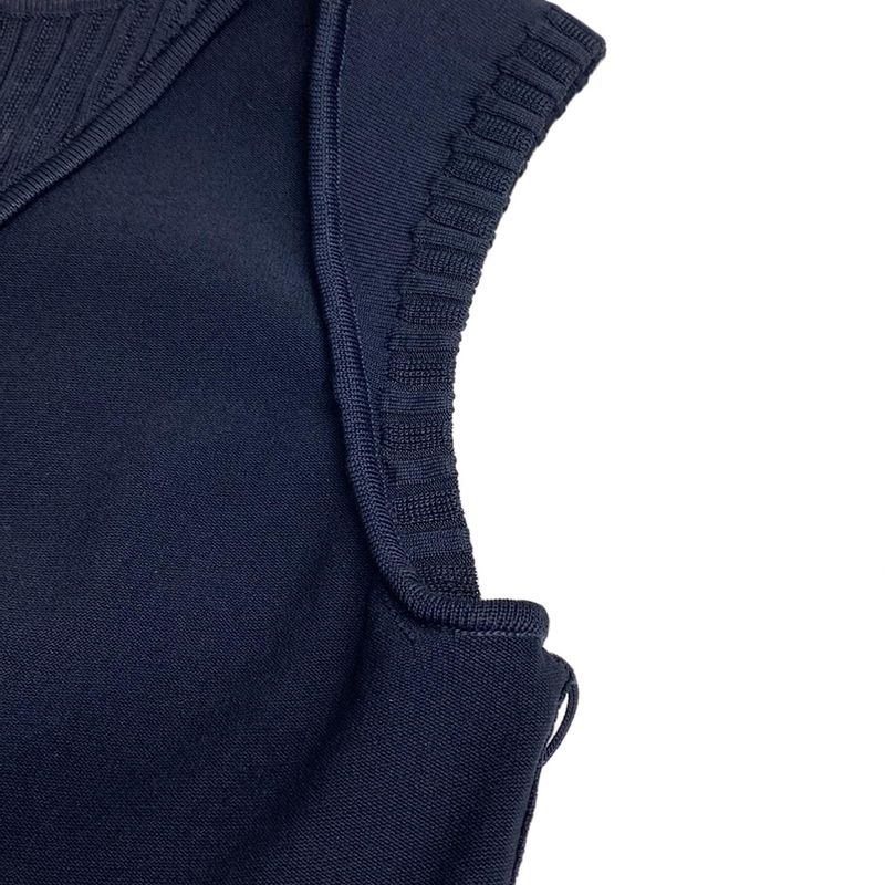 Chanel Dress Size 36 S Women's P47976 Dark Navy Knit