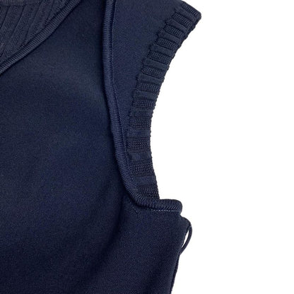 Chanel Dress Size 36 S Women's P47976 Dark Navy Knit