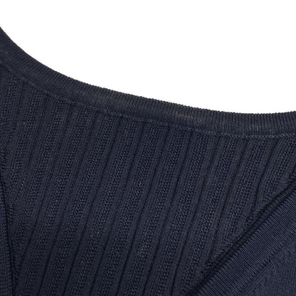 Chanel Dress Size 36 S Women's P47976 Dark Navy Knit