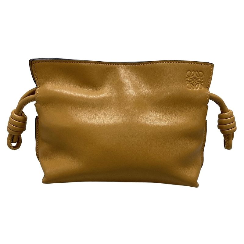 Loewe Flamenco Clutch Nano Light Brown Leather