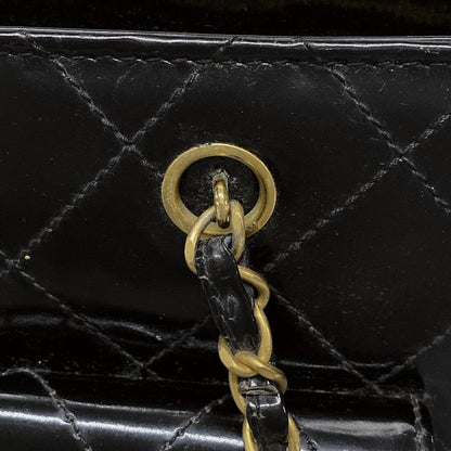 Chanel Shoulder Bag Matelasse Black Chain Shoulder/gold Hardware Leather