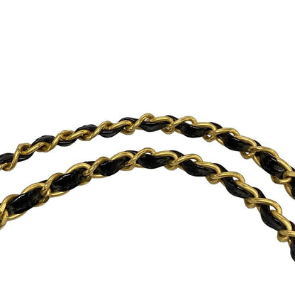 Chanel Shoulder Bag Matelasse Black Chain Shoulder/gold Hardware Leather
