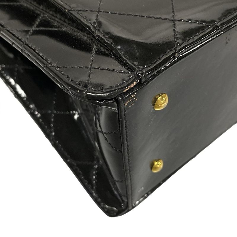 Chanel Shoulder Bag Matelasse Black Chain Shoulder/gold Hardware Leather