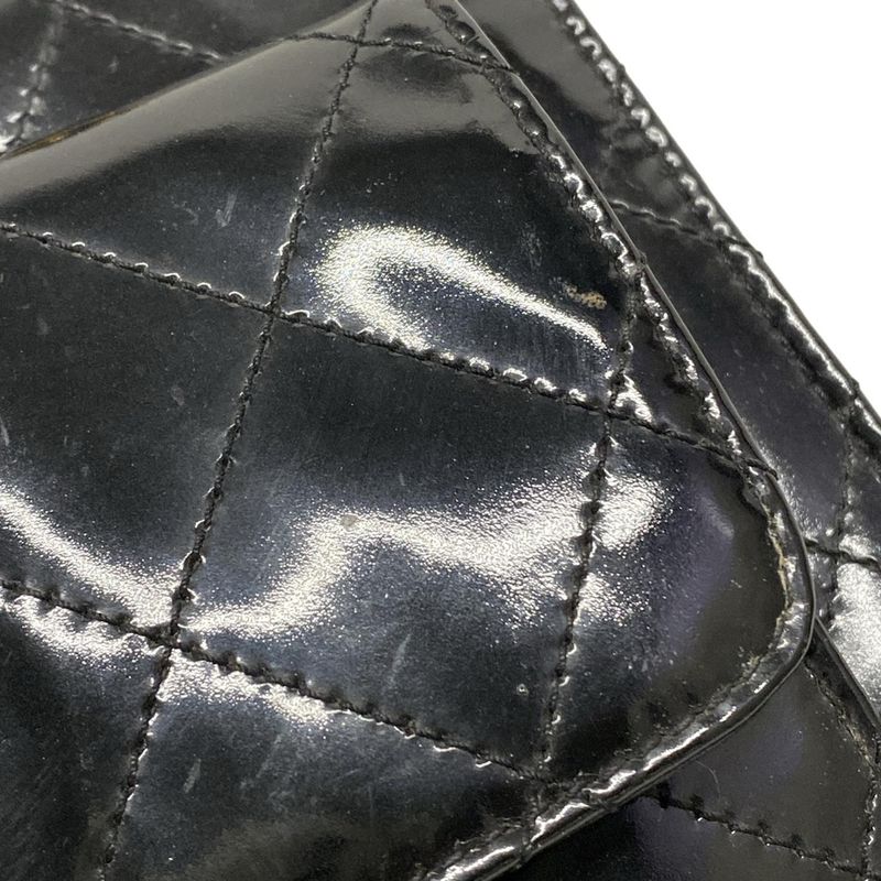 Chanel Shoulder Bag Matelasse Black Chain Shoulder/gold Hardware Leather