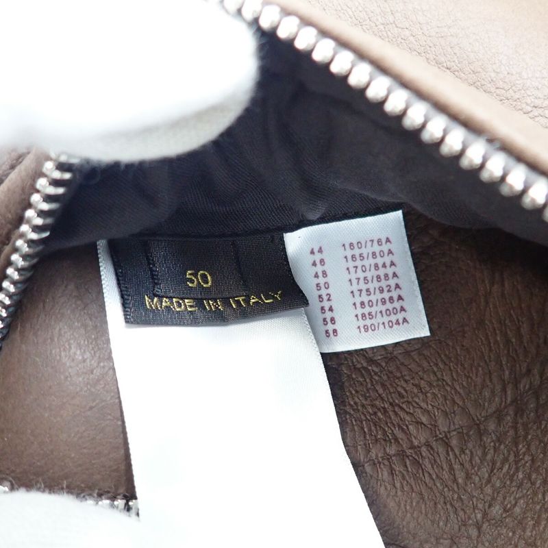 [AB Rank] Louis Vuitton Mouton Riders Jacket Outerwear Cotton Size 50 Brown