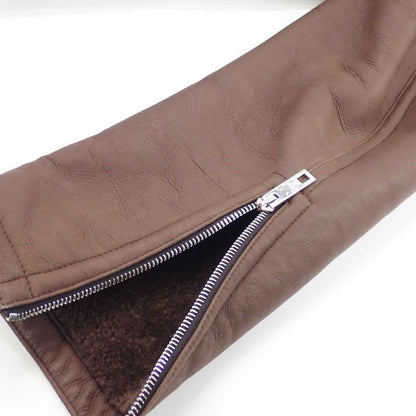 [AB Rank] Louis Vuitton Mouton Riders Jacket Outerwear Cotton Size 50 Brown