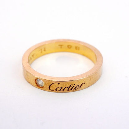 Cartier Ring C Deux/engraved 1PD 18K Pink Gold Pink Gold With Diamonds #49