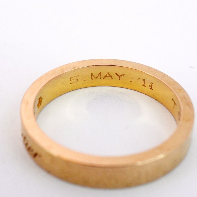 Cartier Ring C Deux/engraved 1PD 18K Pink Gold Pink Gold With Diamonds #49