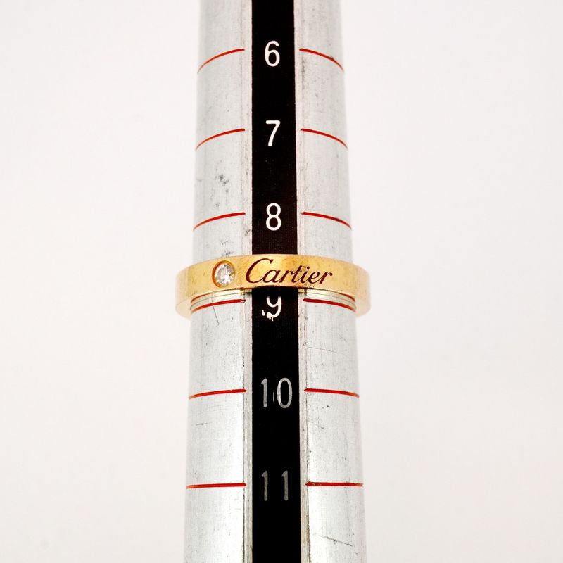 Cartier Ring C Deux/engraved 1PD 18K Pink Gold Pink Gold With Diamonds #49