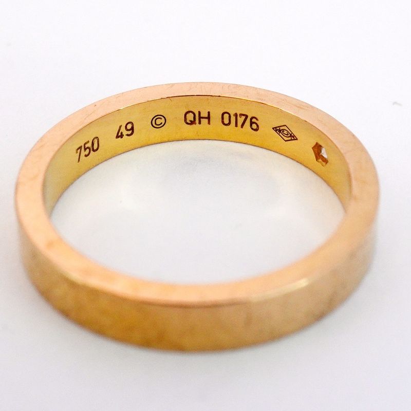 Cartier Ring C Deux/engraved 1PD 18K Pink Gold Pink Gold With Diamonds #49