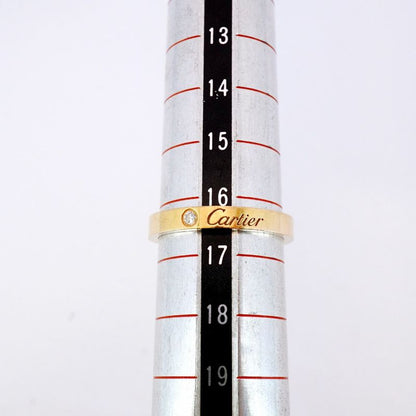 Cartier Ring C Deux/engraved 1PD 18K Pink Gold Pink Gold With Diamonds #57 Men's