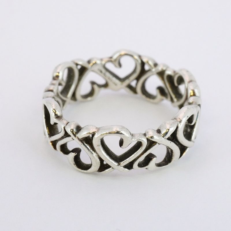 Tiffany & Co Ring With A Rubbing Heart Silver 925 Size 135 Ladies