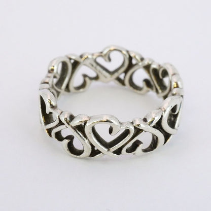 Tiffany & Co Ring With A Rubbing Heart Silver 925 Size 135 Ladies