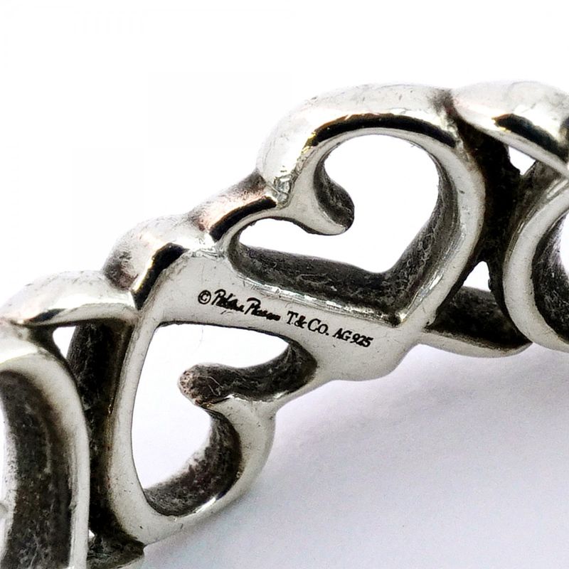 Tiffany & Co Ring With A Rubbing Heart Silver 925 Size 135 Ladies
