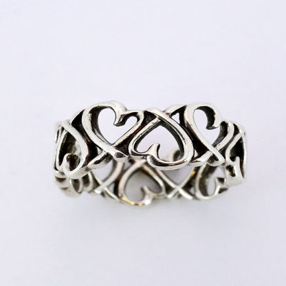 Tiffany & Co Ring With A Rubbing Heart Silver 925 Size 135 Ladies