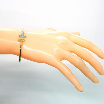Tiffany & Co Bangle T-wire 9PD 18K Yellow Gold Yellow Gold Diamond Mother-of-pea