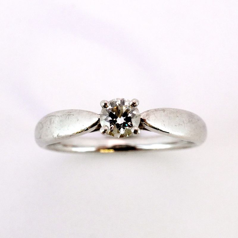 Tiffany & Co Ring Harmony 1PD Pt950 Platinum Diamond 018ct 65 Ladies