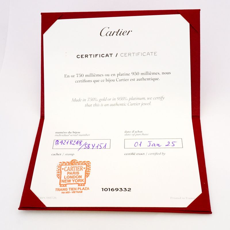 Cartier Ring Mini Love 18K White Gold White Togo Old Diamond #48 Ladies