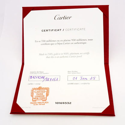 Cartier Ring Mini Love 18K White Gold White Togo Old Diamond #48 Ladies