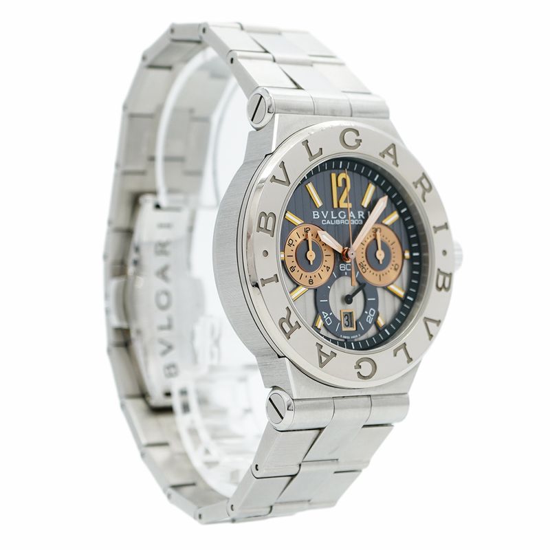 Bulgari Diagono Dg42c14swgsdch Gray Dial Watch Men's