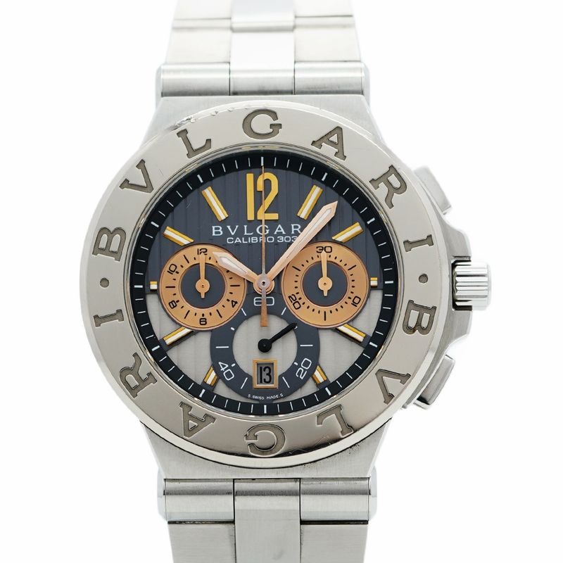 Bulgari Diagono Dg42c14swgsdch Gray Dial Watch Men's