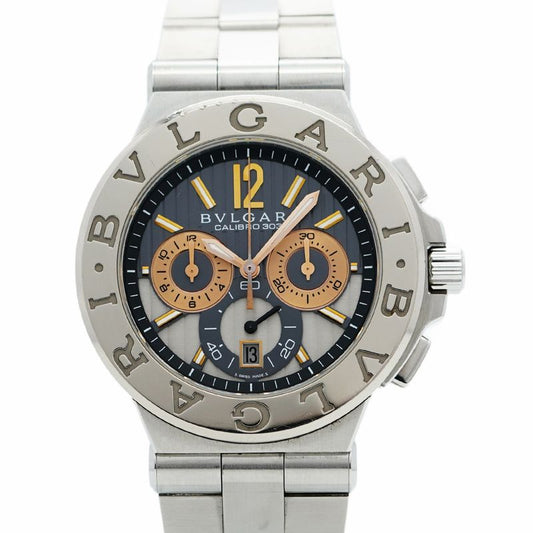 Bulgari Diagono Dg42c14swgsdch Gray Dial Watch Men's