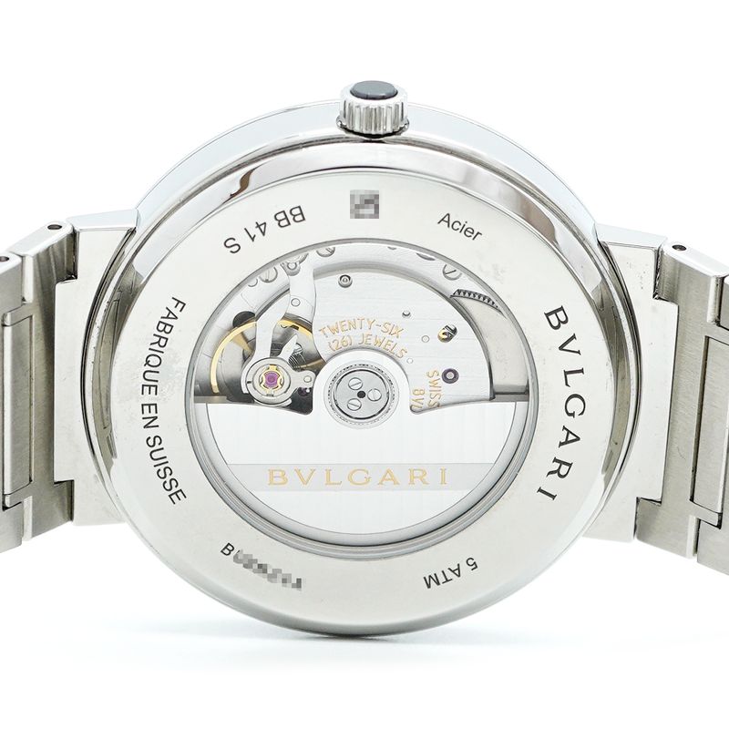 Bulgari Bb41s Blue Dial Watch Men's