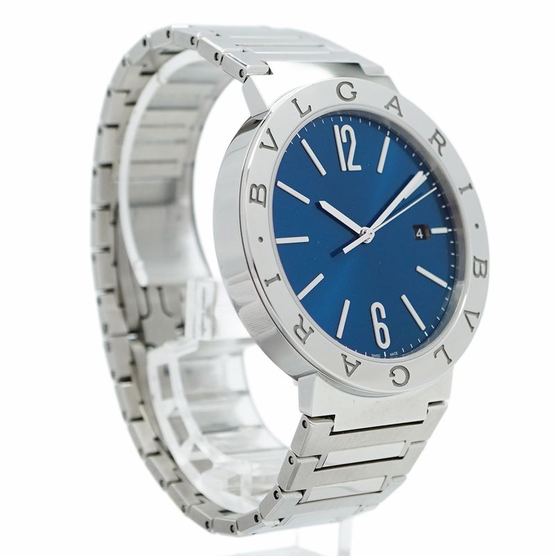 Bulgari Bb41s Blue Dial Watch Men's