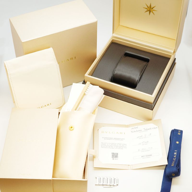 Bulgari Bb41s Blue Dial Watch Men's