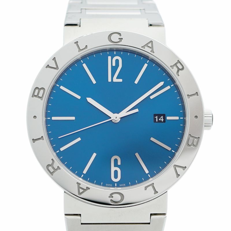 Bulgari Bb41s Blue Dial Watch Men's