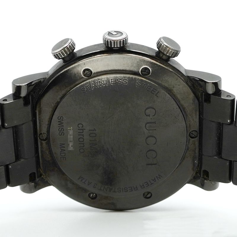 Gucci G Round 101m/ya101340 Black Dial Watch Men's