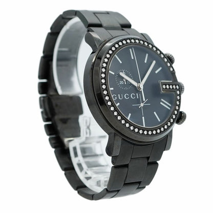 Gucci G Round 101m/ya101340 Black Dial Watch Men's