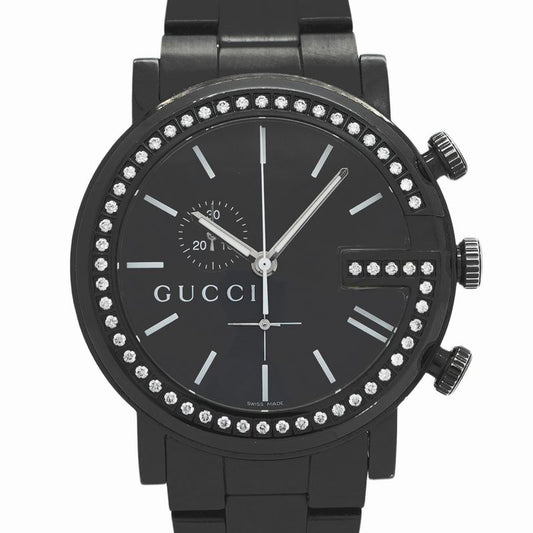 Gucci G Round 101m/ya101340 Black Dial Watch Men's