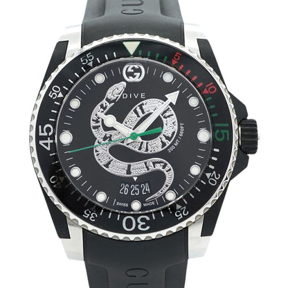 Gucci Dive 1363 Black Dial Watch Men's