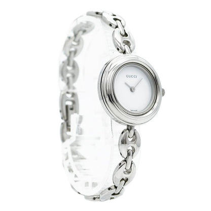 Gucci Change Bezel 11/122l White Dial Wristwatch Ladies